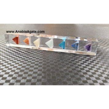 Orgone Stick with Chakra Baby Pyramids - Enhance Energy and Balance Chakras