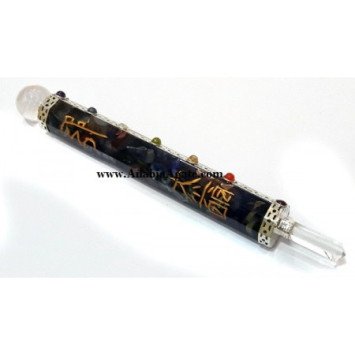 Orgone Reiki Engraved Chakra Healing Stick