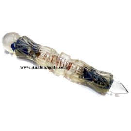 Lapis Lazuli Carved Orgone Healing Wand - Powerful Crystal Energy Healing Tool