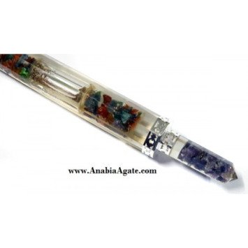 Chakra Orgone Healing Wand with Angel and Pencil Point - Balance and Restore Energy
