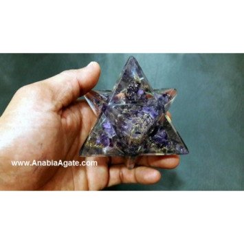 Amethyst Orgone Merkaba Star | 60 to 65mm in Size