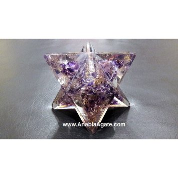 Amethyst Orgone Merkaba Star | 60 to 65mm in Size