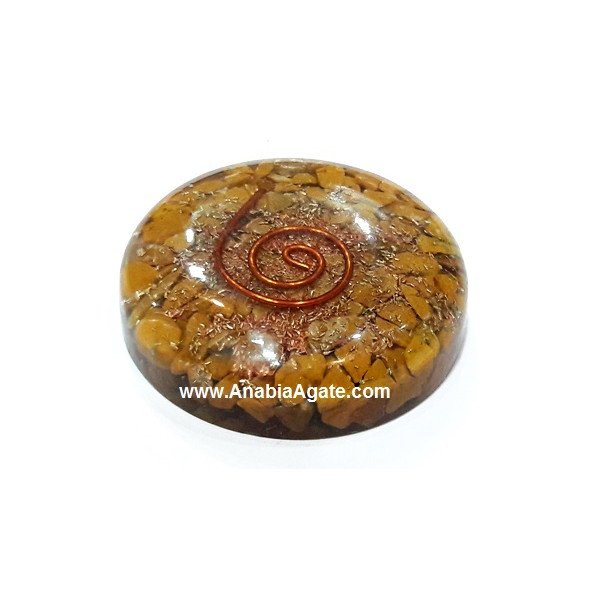 Camel Agate Orgone Disc - Enhance Energy and Balance Chakras
