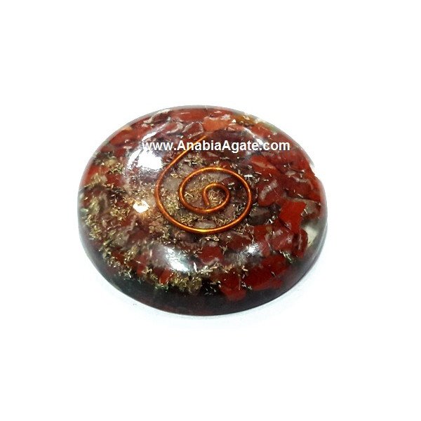 Red Jasper Orgone Disc - Crystal Energy Healing Accessory
