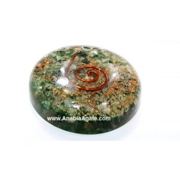 Green Aventurine Orgone Disc - Energy Healing Crystal