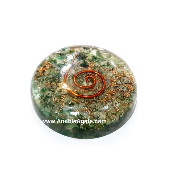 Green Aventurine Orgone Disc - Energy Healing Crystal