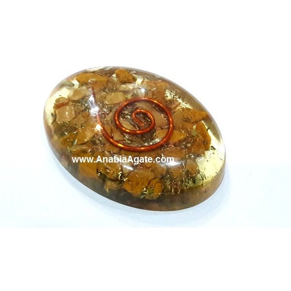 Camel Agate Orgone Oval with Copper Wire - Rebalance Your Energy