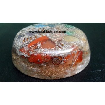 Chakra Stones Orgone OM Dome - Balance Your Energy