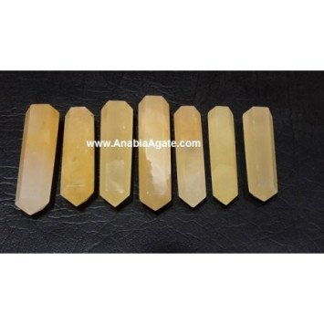 Yellow Aventurine Single Terminated Pencil Points - Healing Crystals for Energy Balancing