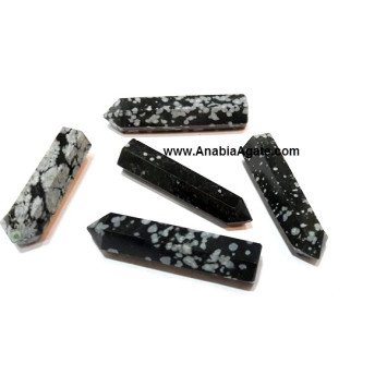 Snowflake Obsidian Single Terminated Pencil Points | Healing Crystal Wand