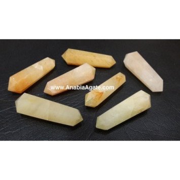 Yellow Aventurine Double Terminated Pencil Points - Healing Crystals for Energy Balancing