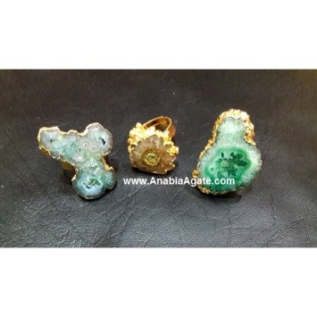 Unique Agate Stalactite Finger Rings | Handcrafted Nature-Inspired Jewelry