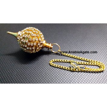 Diamond Studded Ball Pendulum - Exquisite Jewelry Collection