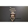 Crystal Quartz Conical Pyramid Pendulum with Crystal Ball | High-Quality Divination Tool