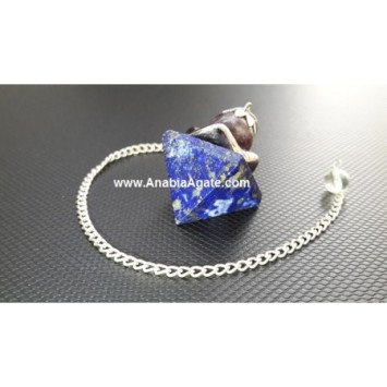 Lapis Lazuli Pyramid Pendulum with Amethyst Ball