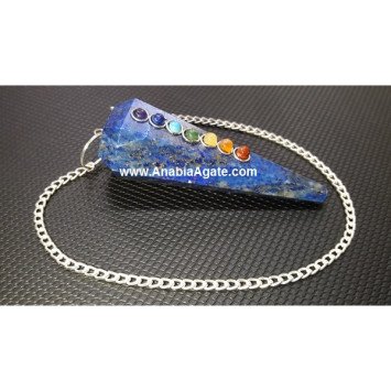 Lapis Lazuli Six Facetted Chakra Pendulum - Balance and Harmony