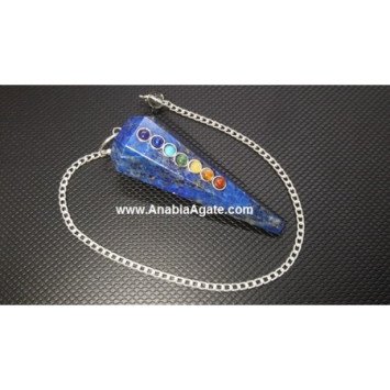 Lapis Lazuli Six Facetted Chakra Pendulum - Balance and Harmony