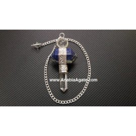 Lapis Lazuli Herkimer Pendulum with Crystal Point - Healing Crystal Dowsing Tool