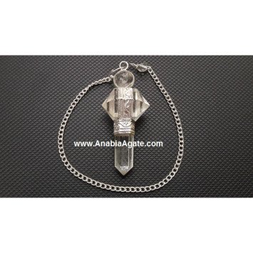 Crystal Quartz Herkimer Pendulum for Divination and Healing