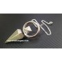 Pyrite Pendulum with Ring Charm - Handcrafted Crystal Jewelry