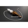 Tiger Eye Pendulum with Buddha Charm - Natural Healing Crystal
