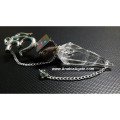 Crystal Quartz Pendulum with Om & Dice Charm - High-Quality Divination Tool