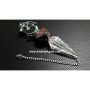Crystal Quartz Pendulum with Om & Dice Charm - High-Quality Divination Tool
