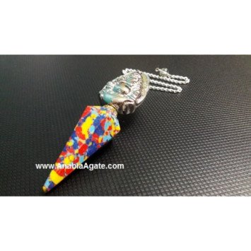 Colorful Pendulum with Laughing Buddha Charm - Bring Peace and Joy to Your Life