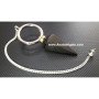 Black Tourmaline Pendulum with Ring Charm - Cleansing and Divination Tool
