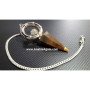 Tiger Eye Pendulum with Ring Charm - Divination and Dowsing Tool