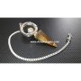 Tiger Eye Pendulum with Ring Charm - Divination and Dowsing Tool