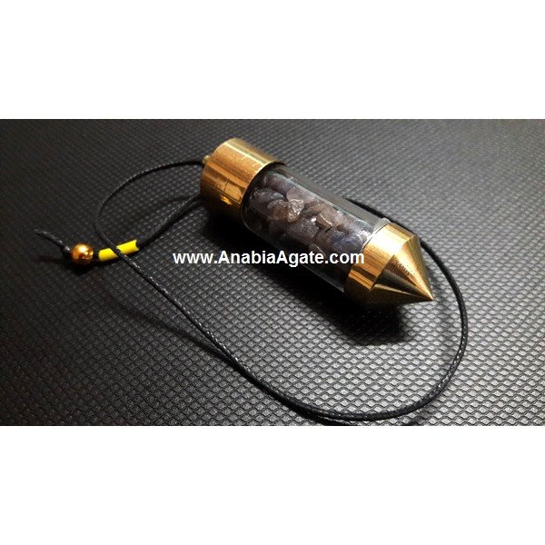 Blue Aventurine Chips Bottle Pendulum - Genuine Healing Crystal Pendulum