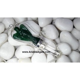 Mica Agate Angel Pendulum with Crystal Pencil - Healing Crystal Divination Tool