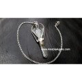 Crystal Quartz Pencil Pendulum with Crystal Angel - A Beautiful Divination Tool