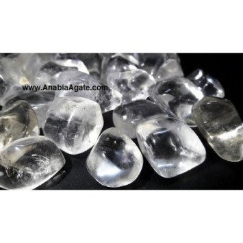 Crystal Quartz Tumbled Stone - Natural Healing Crystal for Energy Cleansing
