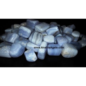 Blue Lace Tumble Stones - Natural Healing Crystals and Minerals