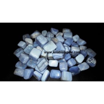 Blue Lace Tumble Stones - Natural Healing Crystals and Minerals