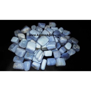 Blue Lace Tumble Stones - Natural Healing Crystals and Minerals