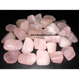 Rose Quartz Tumbled Stones for Healing and Love Energy