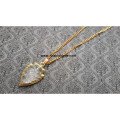 Rose Quartz 1 Inch Electroplated Arrowhead Necklace - Handcrafted Jewelry