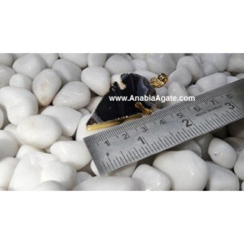 Solomon Agate Electroplated Flat Arrowhead Pendants - 2 Inches | Jewelry