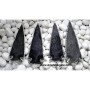 Black Color Fancy Jasper Silver Electroplated Arrowheads - 4 Inch