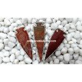 4-Inch Red Color Fancy Jasper Silver Electroplated Arrowheads