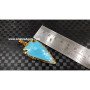 Turquoise 2 Inch Electroplated Arrowhead Pendants - Handcrafted Jewelry
