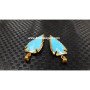 Turquoise 2 Inch Electroplated Arrowhead Pendants - Handcrafted Jewelry