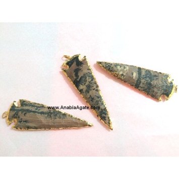 Sajri Electroplated Arrowhead Pendants - 4 Inches | Unique Jewelry