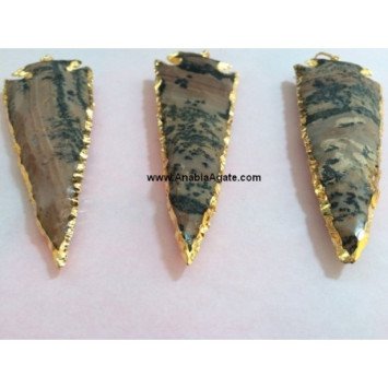 Sajri Electroplated Arrowhead Pendants - 4 Inches | Unique Jewelry