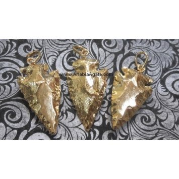 1-Inch Gold Plated Arrowhead Pendant | Exquisite Jewelry Collection