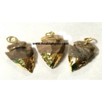 Fancy Jasper 1-Inch Arrowhead Pendant - Handcrafted Jewelry