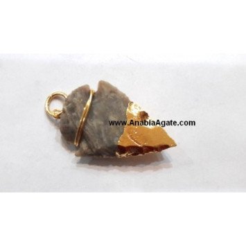 Fancy Jasper 1-Inch Arrowhead Pendant - Handcrafted Jewelry
